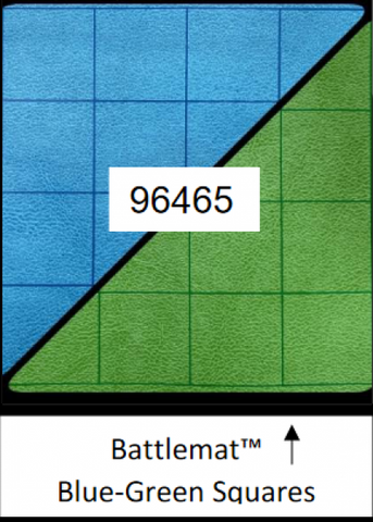 Chessex Battlemat: 1” Reversible Blue-Green Squares (23½” x 26” Playing Surface)
