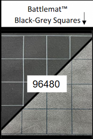 Chessex Battlemat: 1” Reversible Black-Grey Squares (23½” x 26” Playing Surface)