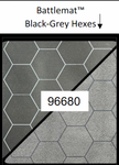 Chessex Battlemat: 1” Reversible Black-Grey Hexes (23½” x 26” Playing Surface)