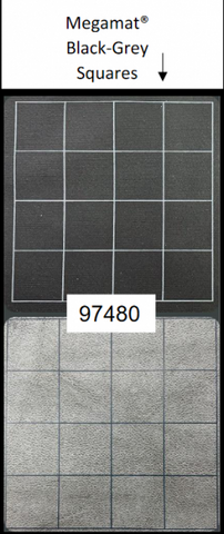 Chessex Megamat: 1” Reversible Black-Grey Squares (34½” x 48” Playing Surface)