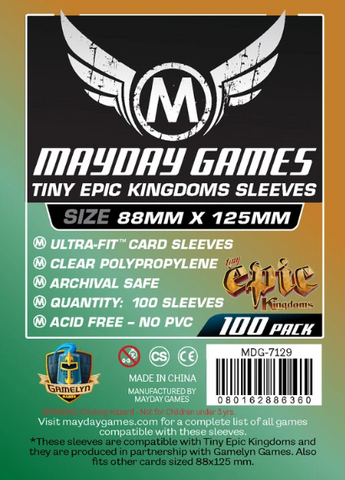 "Tiny Epic Kingdoms" Card Sleeves (88x125mm) Mayday