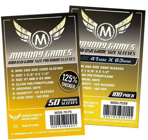 Mini USA Card Sleeves (41x63mm) Mayday