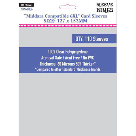 Sleeve Kings: Middara Compatible 6XL Card Sleeves (127x153mm) (110)